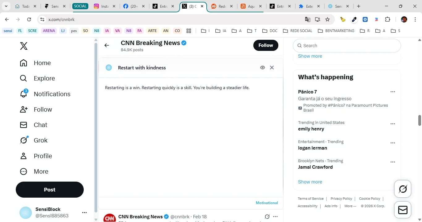 X with positive content