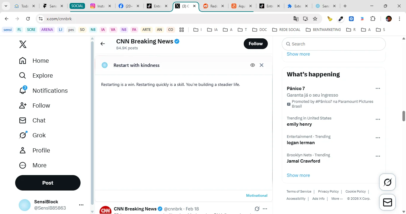 X with positive content